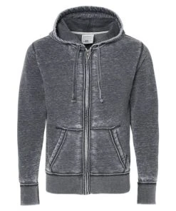 J. America Men's Vintage Zen Fleece Full-Zip Hooded Sweatshirt -Bulkthreads store 134619969.