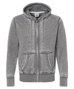J. America Men's Vintage Zen Fleece Full-Zip Hooded Sweatshirt -Bulkthreads store 134620068.