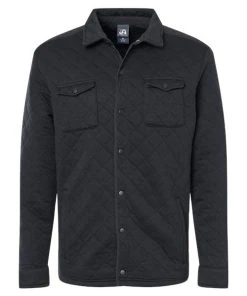 J. America Men's Quilted Jersey Shirt Jacket -Bulkthreads store 134620890.