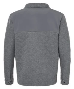 J. America Men's Quilted Jersey Shirt Jacket -Bulkthreads store 134620969.