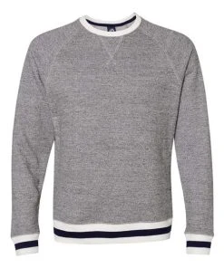 J. America Peppered Fleece Crewneck Sweatshirt -Bulkthreads store 134621317.