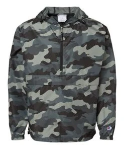 Champion Men's Packable Quarter-Zip Jacket -Bulkthreads store 134754456.