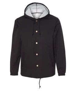 Independent Trading Co. Men's Water-Resistant Hooded Windbreaker -Bulkthreads store 134788334.