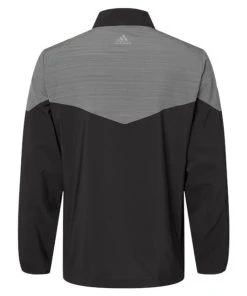 Adidas Men's Heather Chevron Quarter-Zip Wind Pullover -Bulkthreads store 134800244.