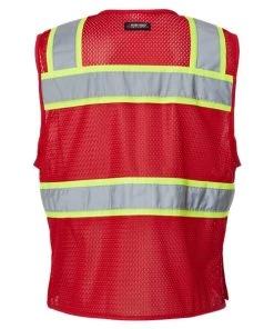 Kishigo Men's EV Series Enhanced Visibility 3 Pocket Mesh Vest -Bulkthreads store 134804004.