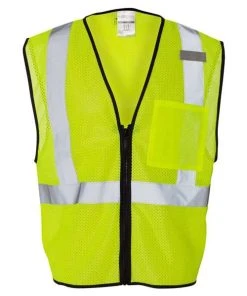 Kishigo Single Pocket Zipper Mesh Class 2 Vest 12 Kishigo Single Pocket Zipper Mesh Class 2 Vest -Bulkthreads store 134804222.