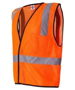 Kishigo Men's Economy Single Pocket Hook & Loop Mesh Vest -Bulkthreads store 134805924.
