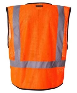 Kishigo Men's Economy Single Pocket Hook & Loop Mesh Vest -Bulkthreads store 134805925.