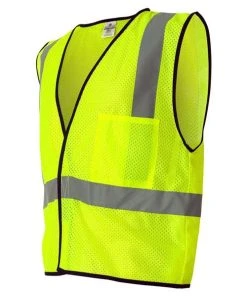 Kishigo Men's Economy Single Pocket Hook & Loop Mesh Vest -Bulkthreads store 134805957.