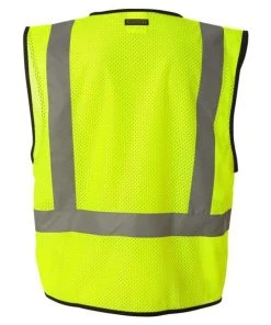Kishigo Men's Economy Single Pocket Hook & Loop Mesh Vest -Bulkthreads store 134805958.