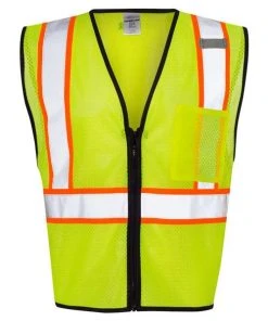 Kishigo Economy Contrasting Vest With Zippered Front -Bulkthreads store 134806216.