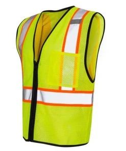 Kishigo Economy Contrasting Vest With Zippered Front -Bulkthreads store 134806217.