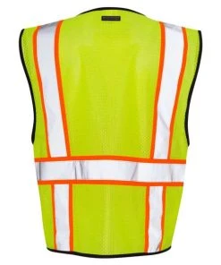 Kishigo Economy Contrasting Vest With Zippered Front -Bulkthreads store 134806218.