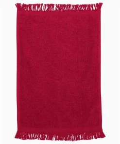 Q-Tees Fringed Fingertip Towel -Bulkthreads store 134807433.