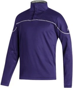 Adidas Mens Stadium 1/4 Zip Knit Snap Sleeve -Bulkthreads store 142093832