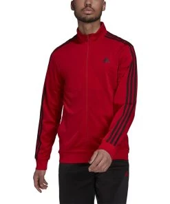 Adidas Mens Warm-Up Tricot Regular 3-Stripes Track Jacket -Bulkthreads store 142988107