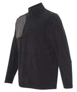 DRI DUCK Men's Interval DDX Quarter-Zip Nano Fleece Nylon Pullover -Bulkthreads store 144230403