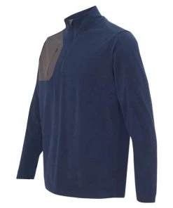DRI DUCK Men's Interval DDX Quarter-Zip Nano Fleece Nylon Pullover -Bulkthreads store 144230416