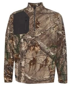 DRI DUCK Men's Interval DDX Quarter-Zip Nano Fleece Nylon Pullover -Bulkthreads store 144230422