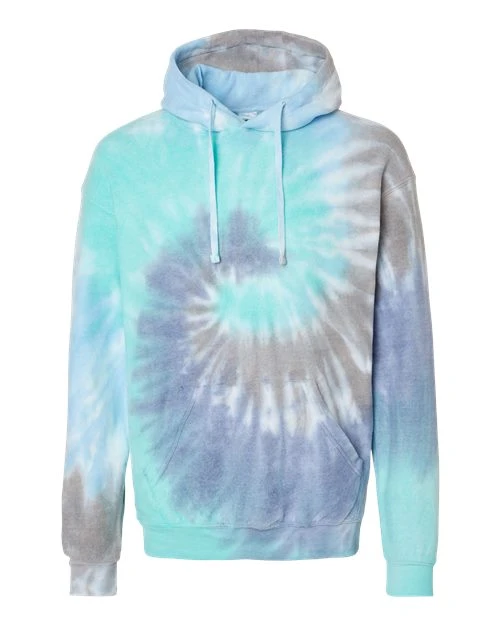 Colortone Men's Tie-Dyed Cloud Fleece Hooded Sweatshirt 2 Colortone Men's Tie-Dyed Cloud Fleece Hooded Sweatshirt - Image 2