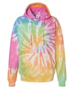 Colortone Men's Tie-Dyed Cloud Fleece Hooded Sweatshirt 16 Colortone Men's Tie-Dyed Cloud Fleece Hooded Sweatshirt -Bulkthreads store 149299328