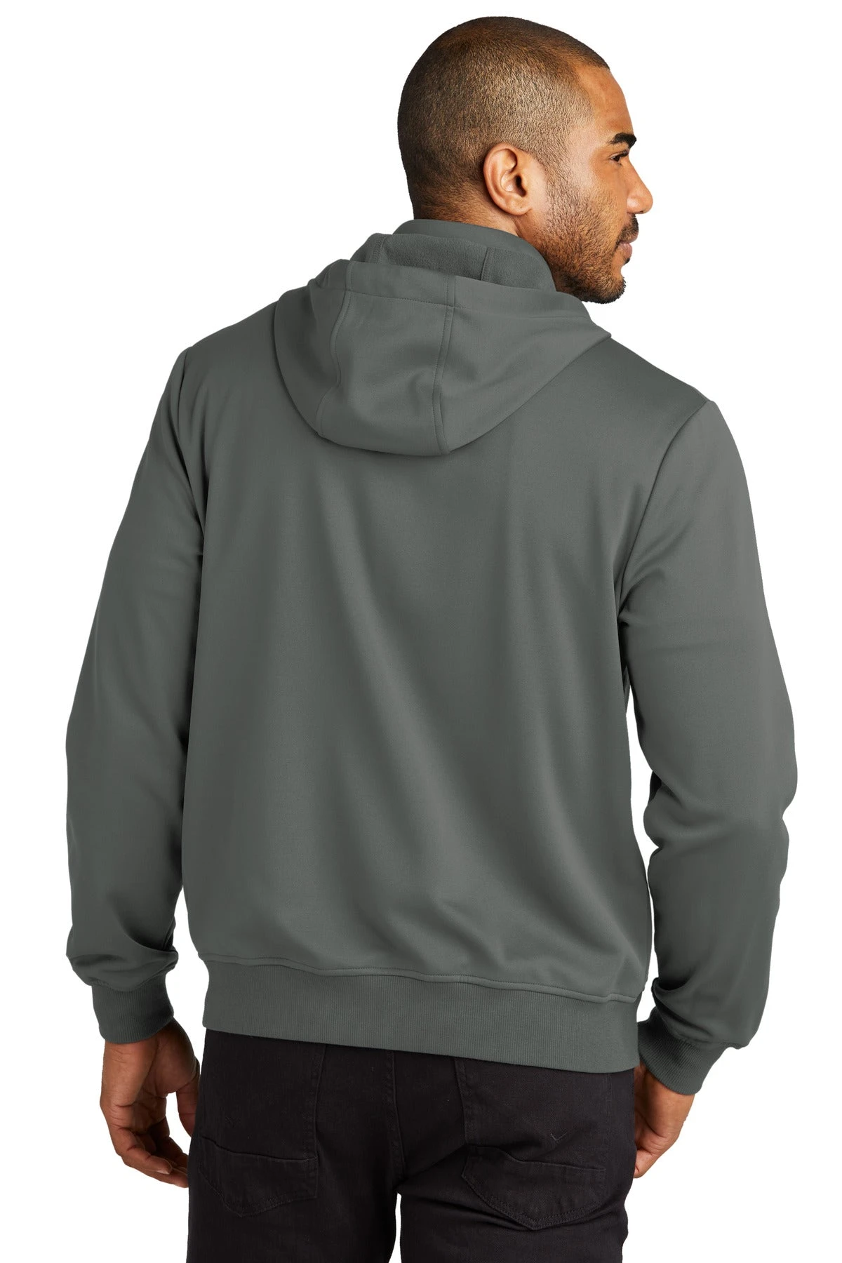 Port Authority Men's Smooth Fleece Hooded Jacket 11 Port Authority Men's Smooth Fleece Hooded Jacket - Image 11