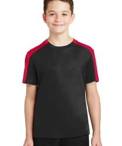 Sport-Tek Youth PosiCharge Competitor Sleeve-Blocked Tee YST354 -Bulkthreads store 151349020
