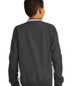 Sport-Tek Youth Tipped V-Neck Raglan Wind Shirt YST62 70 Sport-Tek Youth Tipped V-Neck Raglan Wind Shirt YST62 -Bulkthreads store 151349604