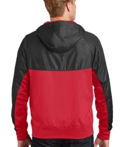 Sport-Tek Men's Embossed Hybrid Full-Zip Hooded Jacket JST50 -Bulkthreads store 151351242
