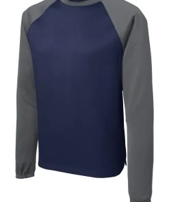 Sport-Tek Men's Sport-Wick Raglan Colorblock Fleece Crewneck ST242 -Bulkthreads store 151351896