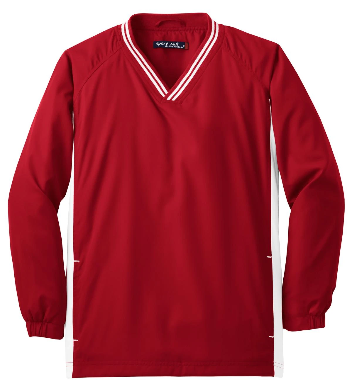 Sport-Tek Youth Tipped V-Neck Raglan Wind Shirt YST62 4 Sport-Tek Youth Tipped V-Neck Raglan Wind Shirt YST62 - Image 4