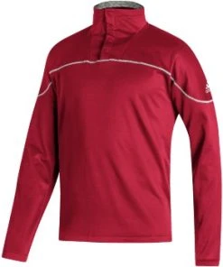 Adidas Mens Stadium 1/4 Zip Knit Snap Sleeve -Bulkthreads store 153397034