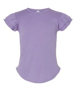 Rabbit Skins Toddler Flutter Sleeve Tee -Bulkthreads store 166146711