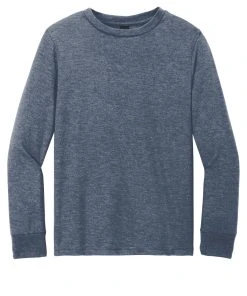 District Youth Perfect Tri Long Sleeve Tee DT132Y -Bulkthreads store 166150275