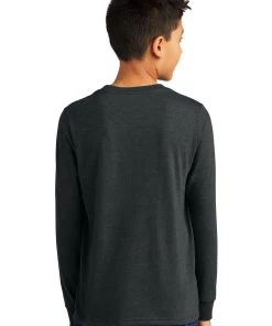District Youth Perfect Tri Long Sleeve Tee DT132Y -Bulkthreads store 166150510