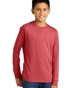 District Youth Perfect Tri Long Sleeve Tee DT132Y -Bulkthreads store 166150529