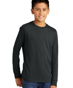 District Youth Perfect Tri Long Sleeve Tee DT132Y -Bulkthreads store 166150565