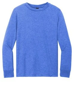 District Youth Perfect Tri Long Sleeve Tee DT132Y -Bulkthreads store 166150711