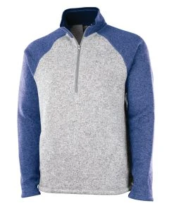 Charles River M's 1/4 Zip Color Block Htr. F