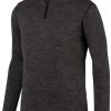 Augusta Men's Intensify Black Heather 1/4 Zip Pullover