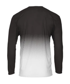 Badger Youth Hex 2.0 Long-Sleeve Tee -Bulkthreads store 422400 hex2 mens longsleeve back bk a6fe8731 7d4c 480f 9764 c4b3769b7c2e