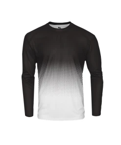 Badger Youth Hex 2.0 Long-Sleeve Tee -Bulkthreads store 422400 hex2 mens longsleeve bk faa58cfe aecd 442a 8462 b70ca4ac0331