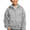 Port & Company Youth Core Fleece Full-Zip Hooded Sweatshirt