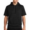 Sport-Tek Men's Sport-Wick Fleece Short Sleeve Hooded Pullover