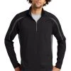 Sport-Tek Men's Sport-Wick Stretch 1/2-Zip Colorblock Pullover