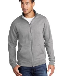 Port & Company - Men's Core Fleece Cadet Full-Zip Sweatshirt