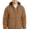 CornerStone Men's Heavyweight Full-Zip Hooded Sweatshirt With Thermal Lining CS620