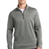 Sport-Tek Men's PosiCharge Sport-Wick Heather Fleece 1/4-Zip Pullover