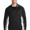 Sport-Tek Men's Sport-Wick Stretch Contrast 1/2-Zip Pullover