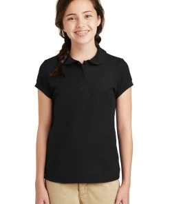 Port Authority Girls Silk Touch Peter Pan Collar Polo. YG503